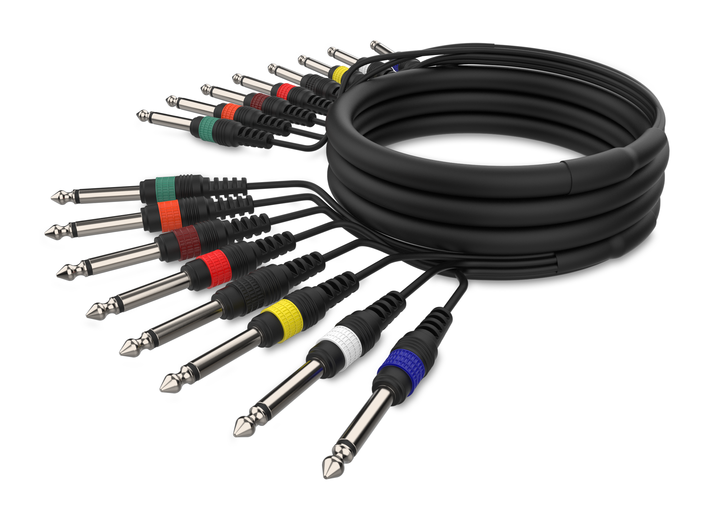 Audibax MC J8 5 Cable Multicore 8 Jacks Mono a 8 Jacks Mono 5 Metros MC - J8 - 5