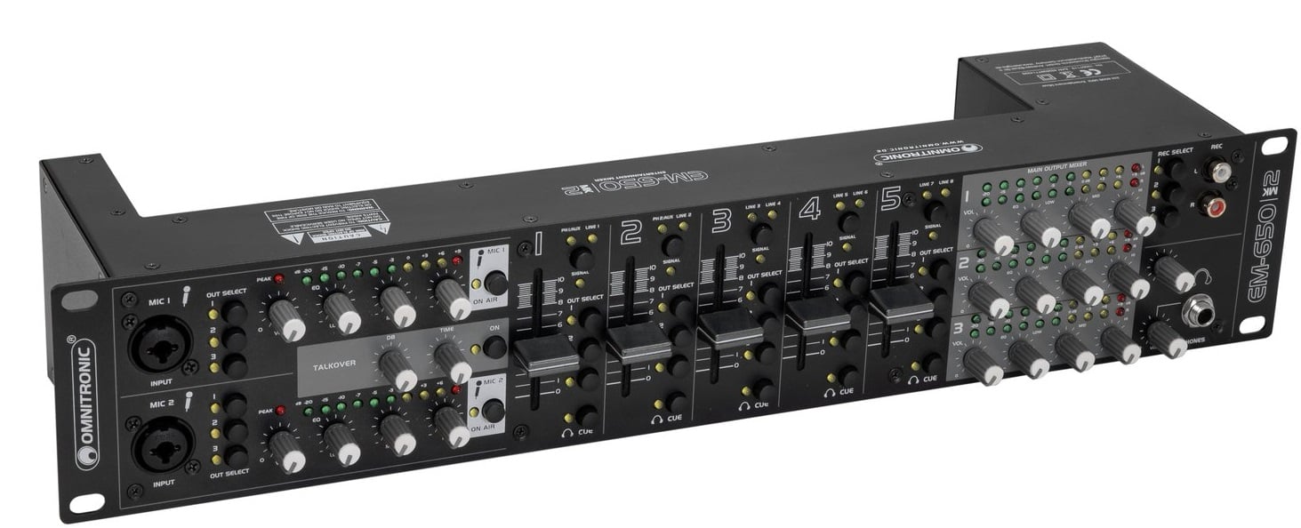 Omnitronic EM-650B MK2 Mezclador Multifuncional EM-650B MK2