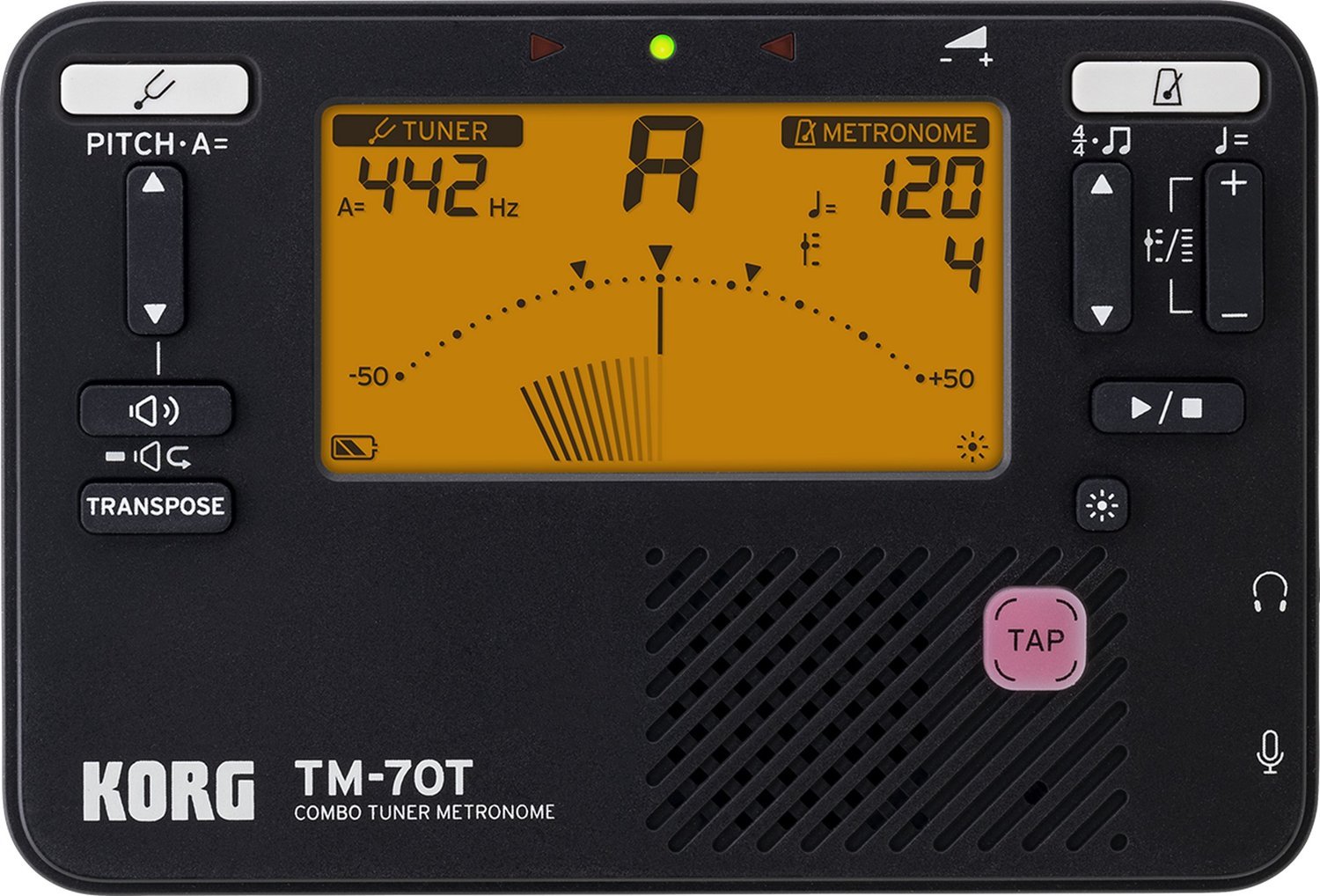 Korg TM-70T BK Afinador Cromático TM-70T BK