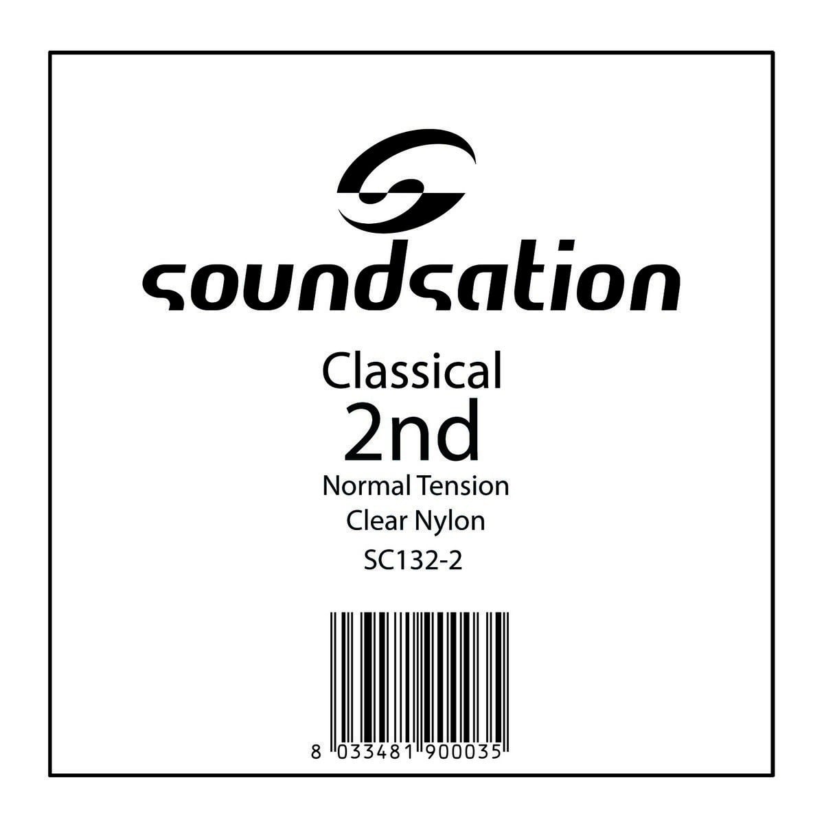 Soundsation Cuerda para guitarra clásica SC132-2 - B 0.32 Tensión normal SC132-2