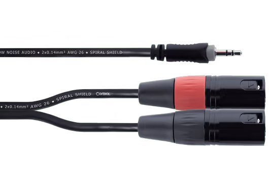 Cordial Cable Y mini-jack estéreo / 2 XLR macho de 1,5 m ECLEY15WMM