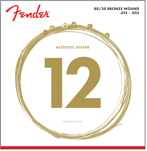 Fender 80/20 Bronze Acoustic Cuerdas 70L .012-.052 (6) 730070403