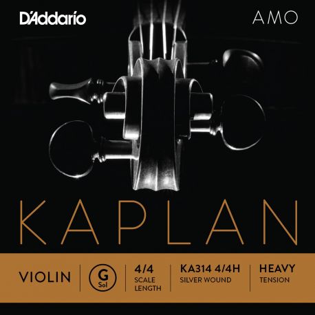 D´addario KA314 Cuerda Kaplan Amo Hight Sol (G) para violín, tensión fuerte KA314 4/4H Kaplan Amo Violín G