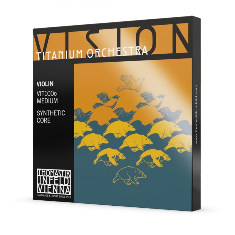 Thomastik Juego de cuerdas de violín Vision Titanium Orchestra ACCOVIVITIORSET