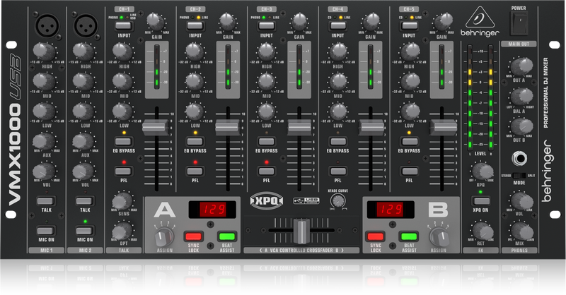 BEHRINGER VMX1000 USB Mezclador para DJ 7 Canales vmx1000usb Mezclador DJ