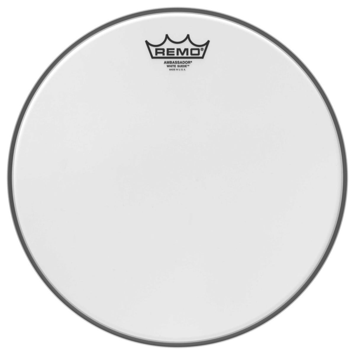Remo 15 Suede Ambassador BA-0815-00 15" Ambassador White Suede