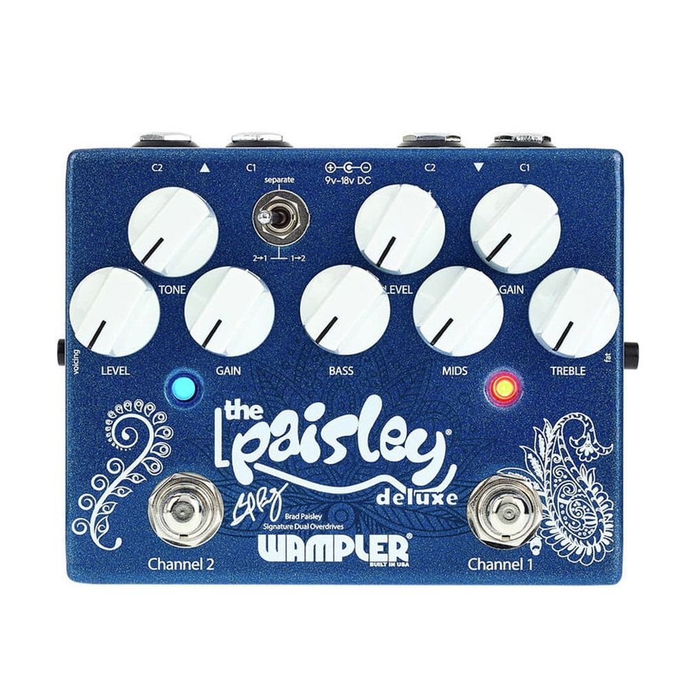 Wampler Paisley Drive Deluxe Overdrive Pedal de Efectos Brad Paisley Dlx