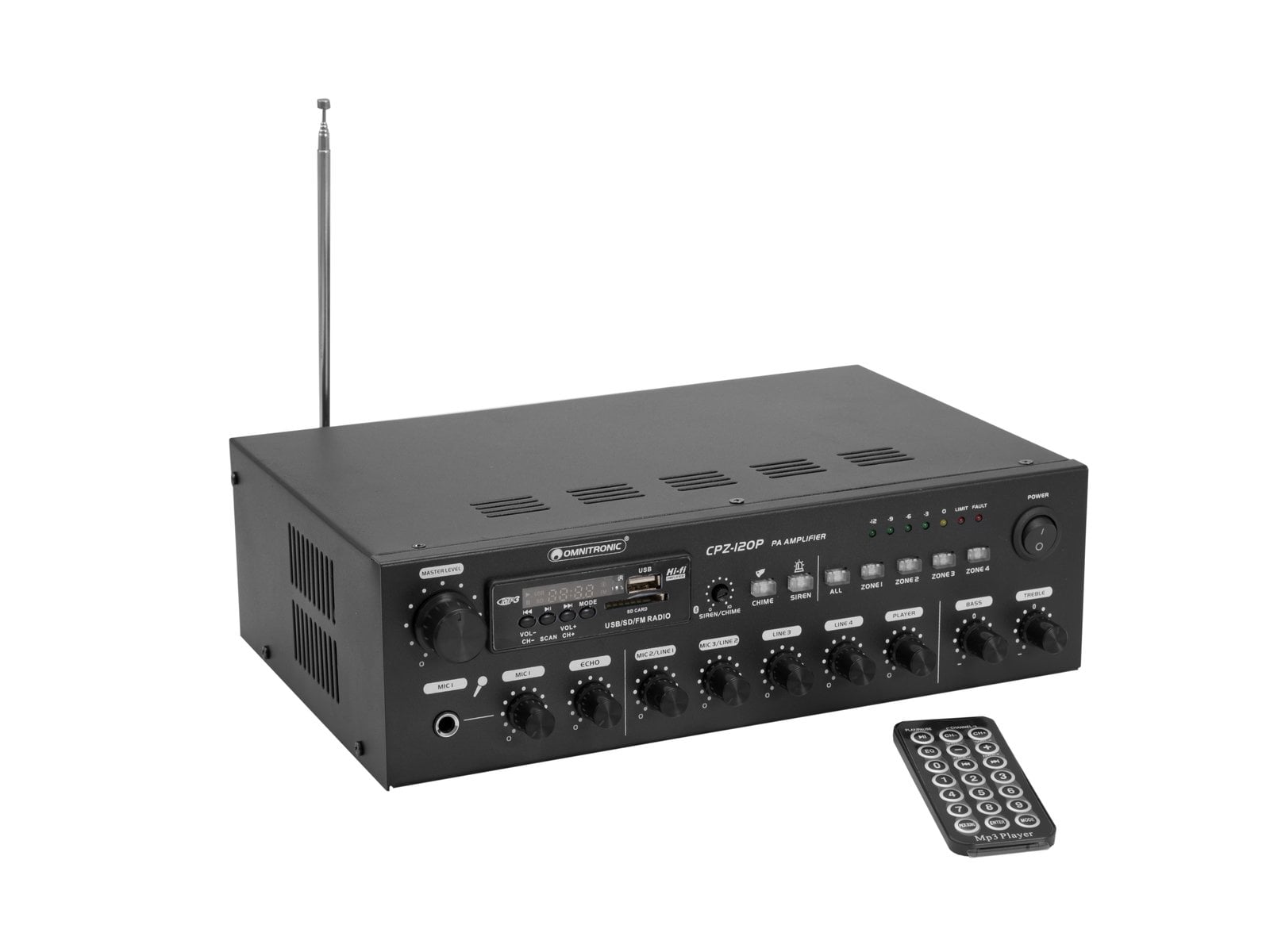 Omnitronic CPZ-120P PA Amplificador Mezclador CPZ-120P PA