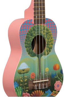 Kala Ukauktp Ukelele Soprano Serie Ukadelic Graphic Top Jardin UKAUKTP