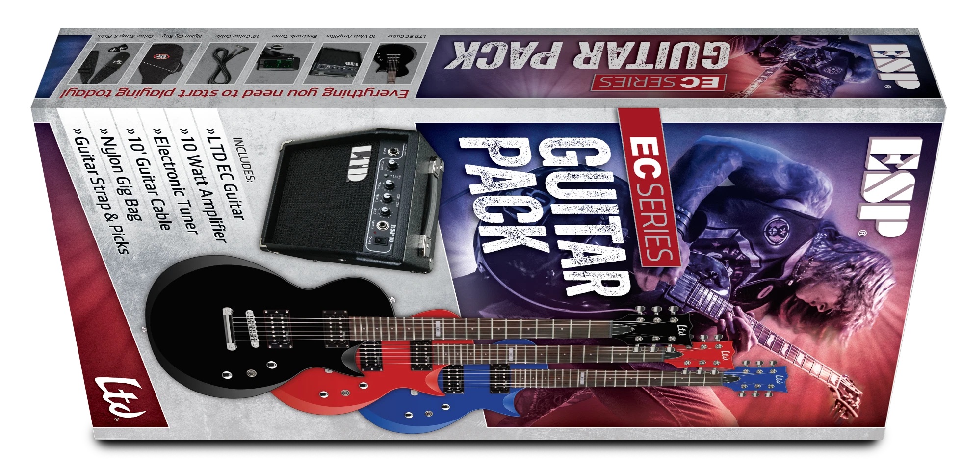 LTD EC-10 Black Guitar Pack EC-10 Black Pack