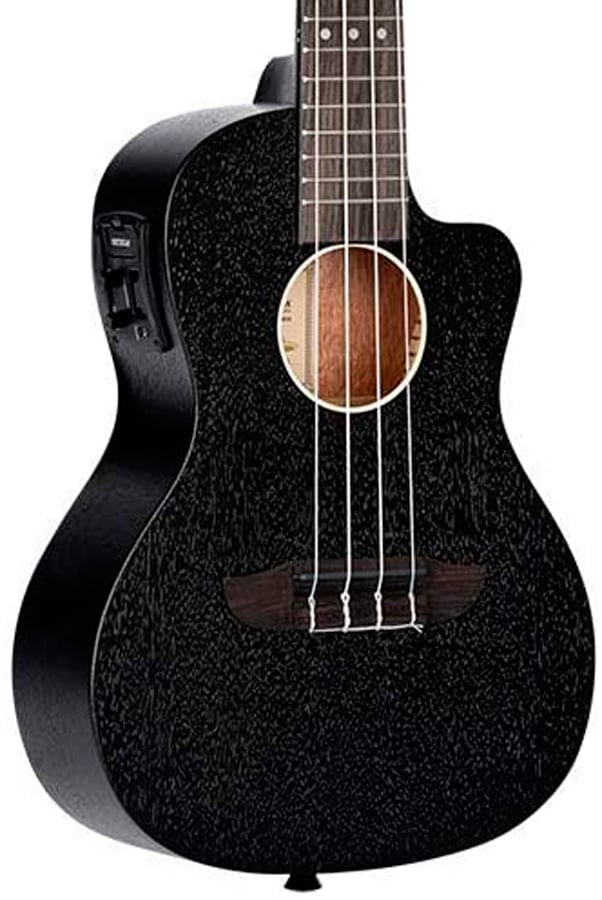 Ortega RUHZ-CE-SBK. Ukelele Eléctrico de Concierto Satin Black RUHZ-CE-SBK