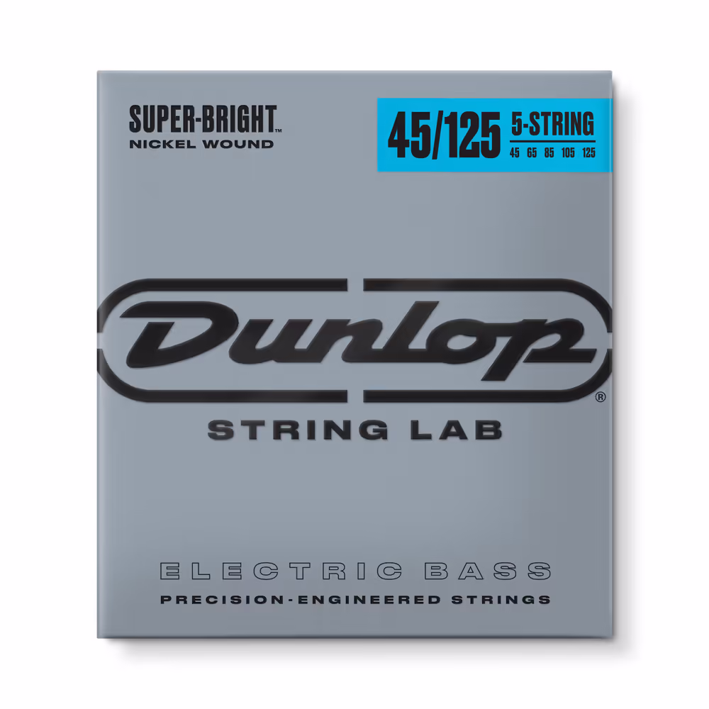 Dunlop Juego Bajo Nickel Super Bright Medium 5 St. 45-125 CDUDBSBN45125