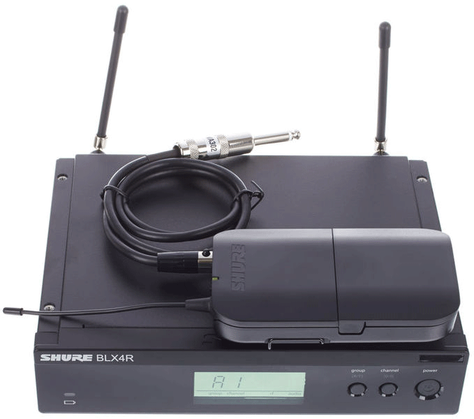 SHURE BLX14RE-K3E Sistema inalámbrico para Guitarra con receptor enracable. 606-630MHz. BLX14RE K3E
