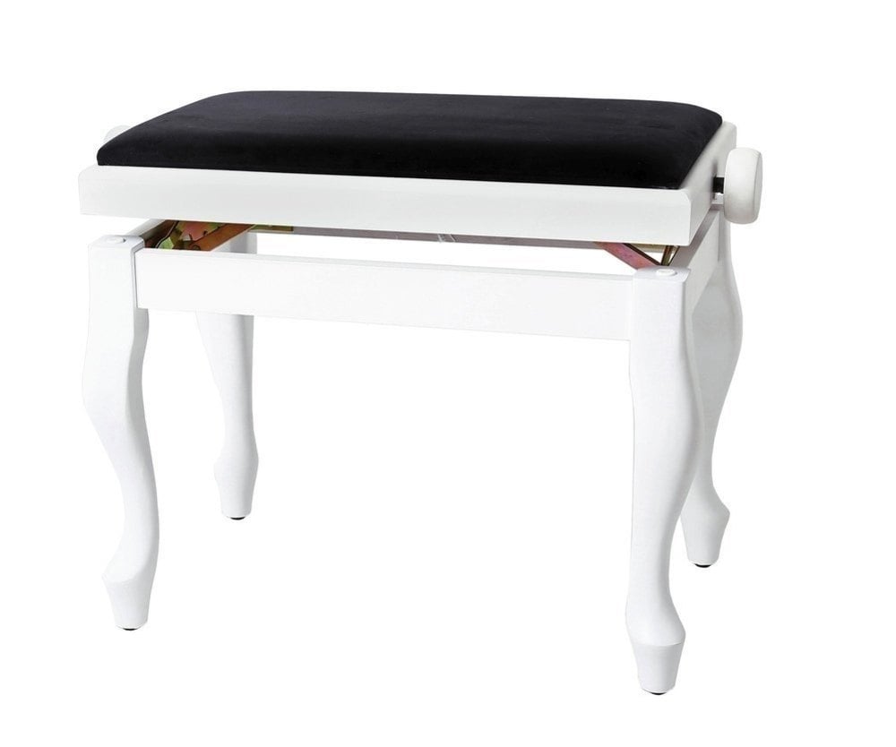 GEWA 130340 Banqueta de Piano Deluxe Classic Blanco mate 130340