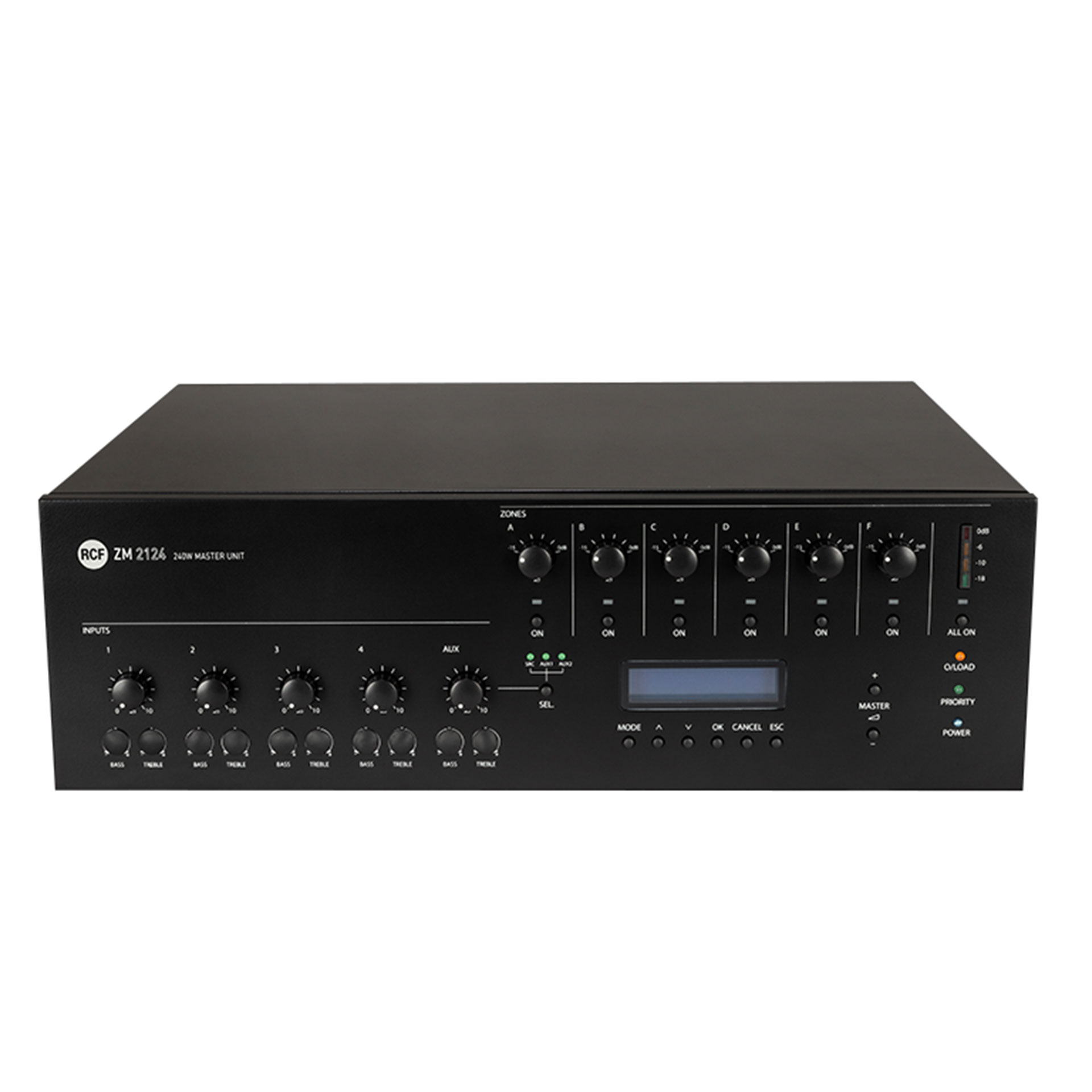 RCF ZM 2124 Amplificador 240V 6 Zonas ZM 2124