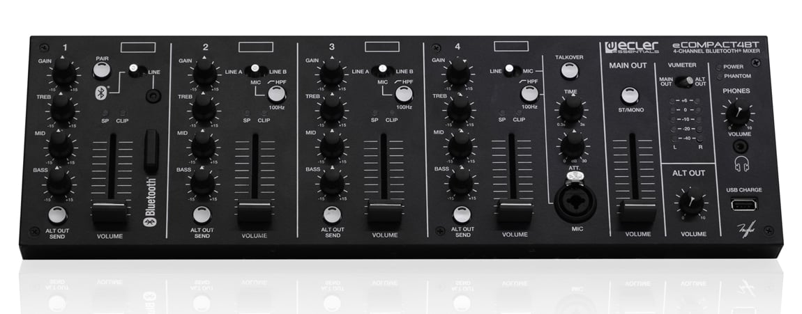 Ecler Mezclador Analógico BT de 4 Canales eCOMPACT4BT
