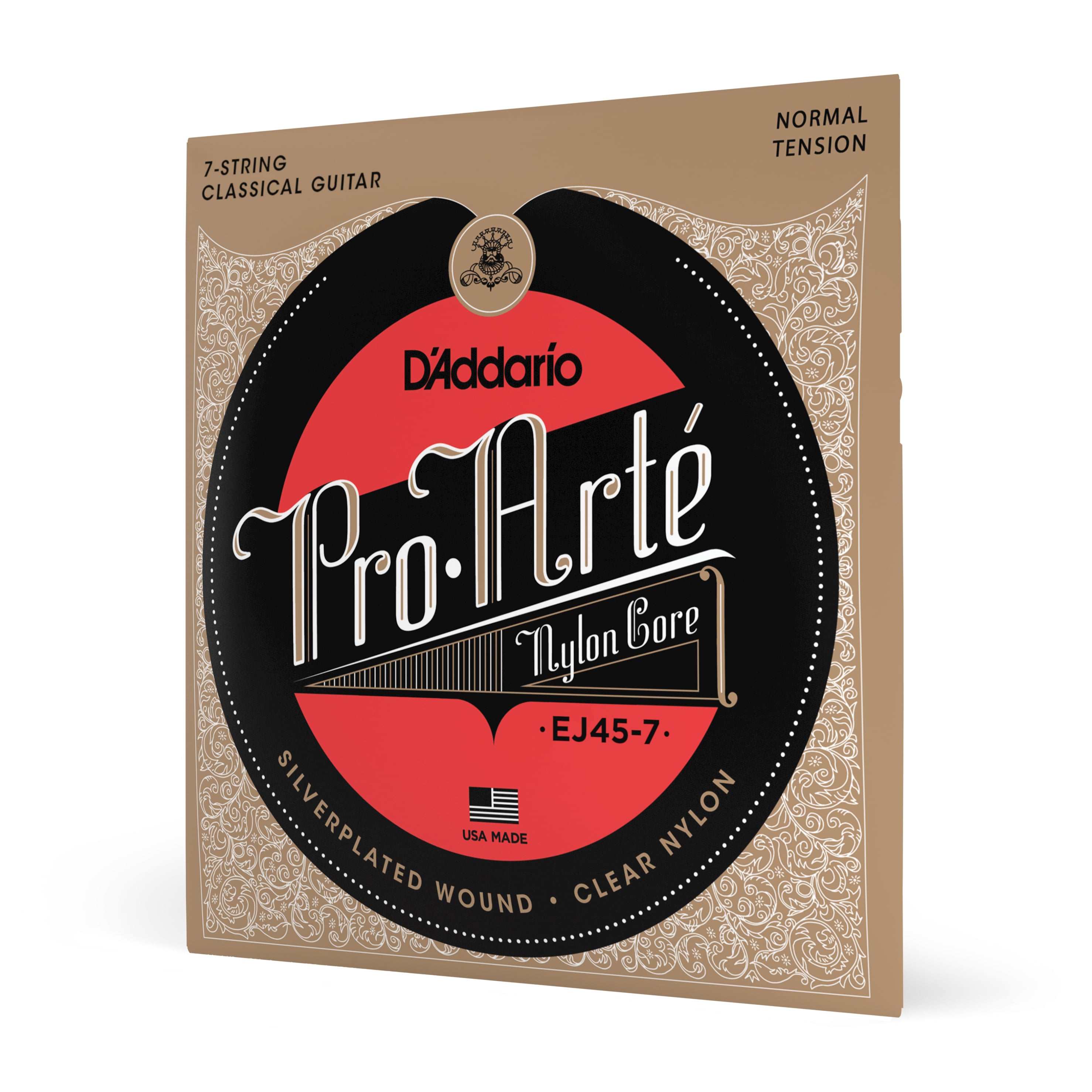 D´addario Normal Tension Pro-Arté Nylon 7-String Classical Guitar Strings EJ45-7