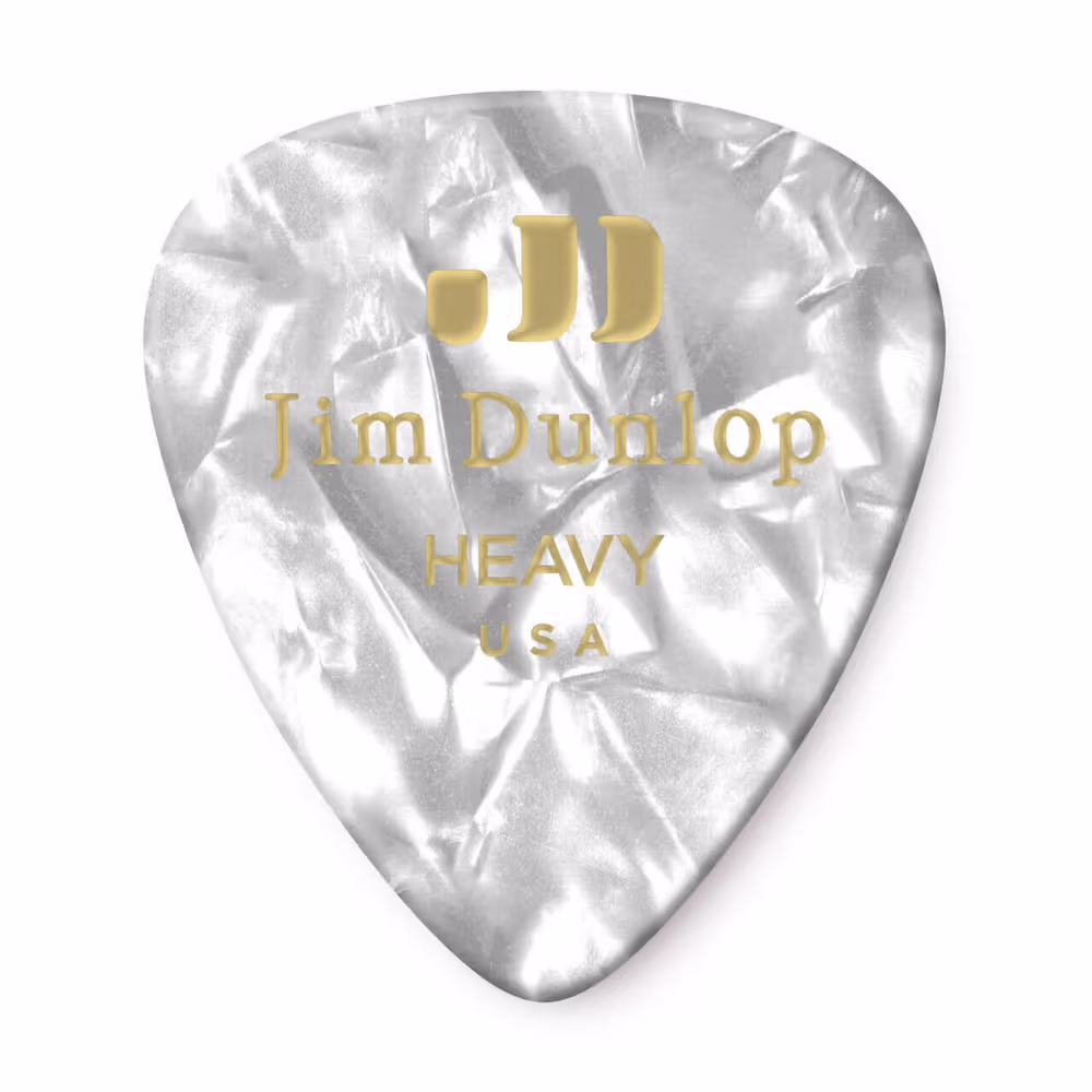 Dunlop Pack 72 Púas Genuine Celluloid Classic Blanco Perlado - Heavy ADU483R04H