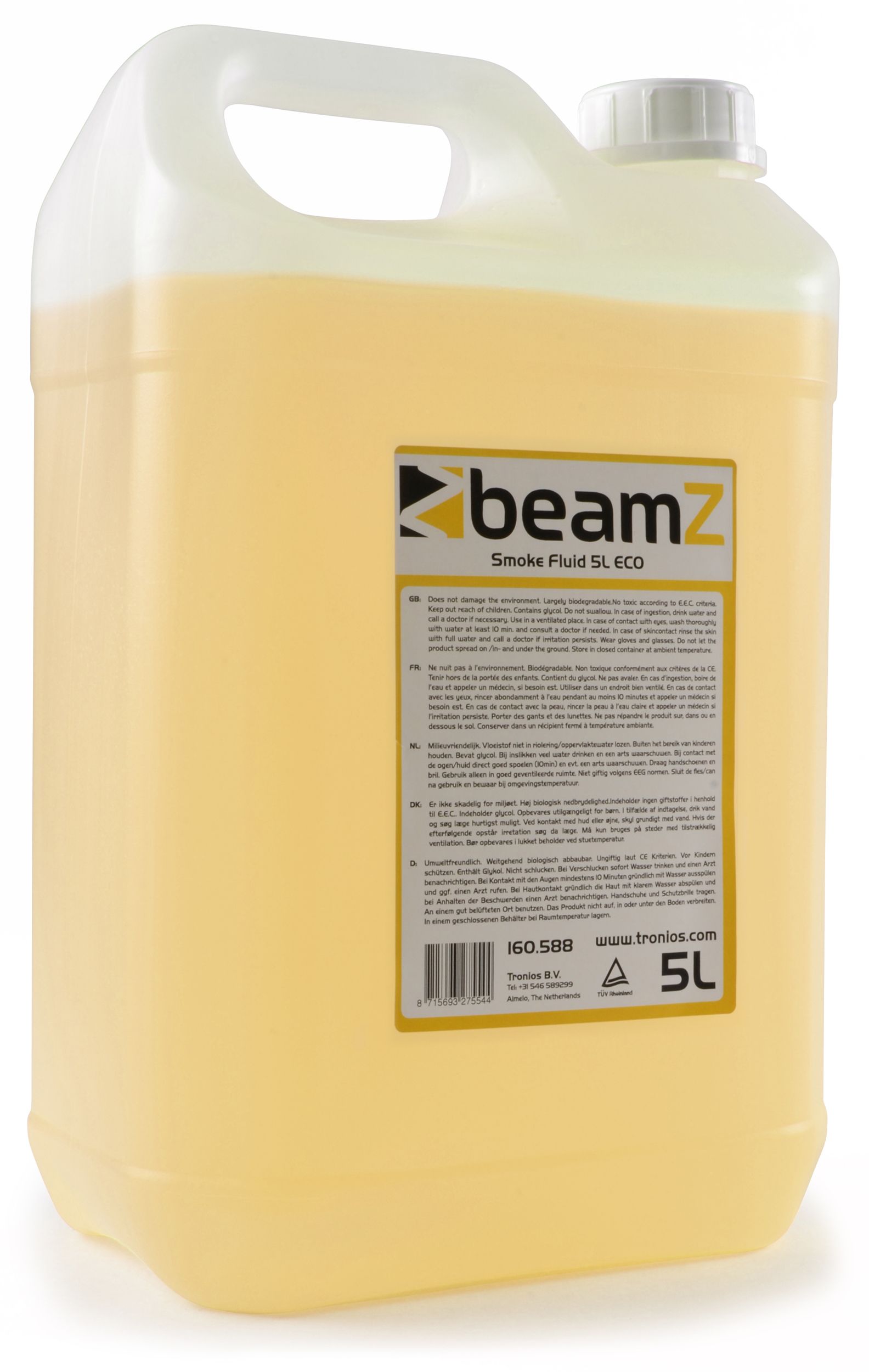 Beamz Liquido de humo, 5 litros ECO Naranja 160588 160588