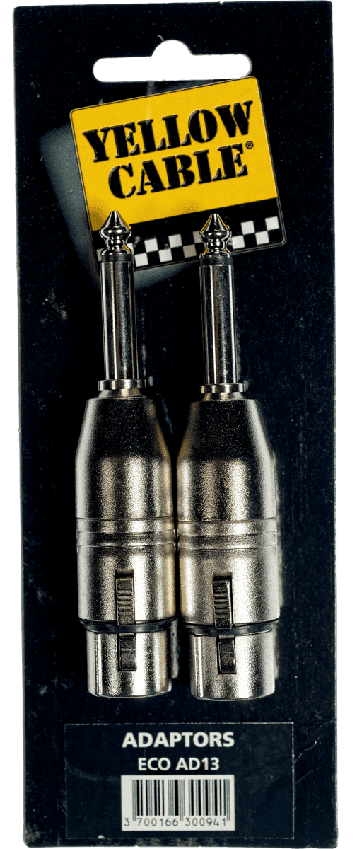 Yellow Cable ECO-AD13 Adaptador de Jack Macho Mono de 6.35 mm a XLR Hembra ECOAD13