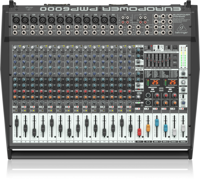 BEHRINGER PMP6000 Mezclador Amplificado 20 canales pmp 6000 Mezclador Amplificado