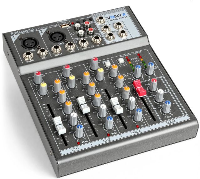 Vonyx VMM-F401 Mezclador Directo 4 canales 172575 VMM-F401