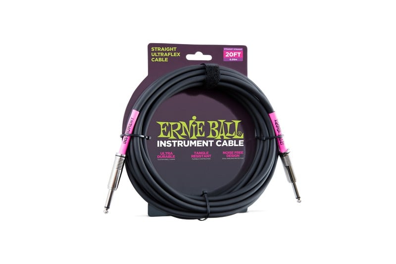 Ernie Ball 6046 Cable Ultraflex Jack a Jack 5 Metros Negro 6046