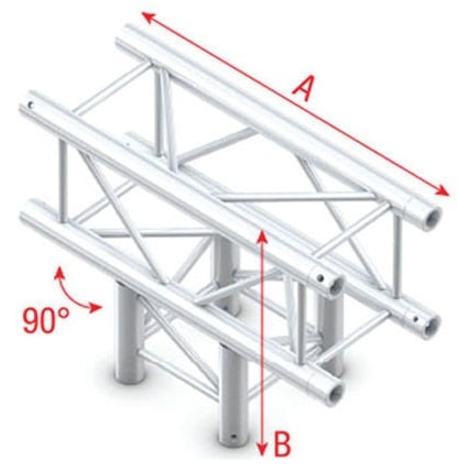 Showtec GQ30035 T-Cross 3-way - 50 cm Pro-30 Square G Truss GQ30035