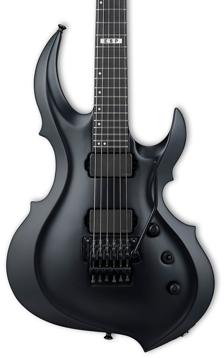 ESP EII E-II Frx Black Guitarra Eléctrica E-II FRX BLACK SATIN +CASE