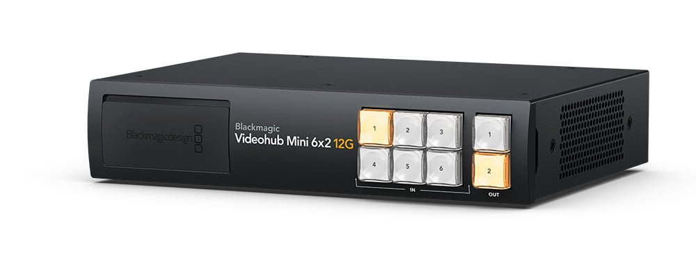 Blackmagic VHUBSMTI12G0602 Videohub Mini 6x2 12G VHUBSMTI12G0602