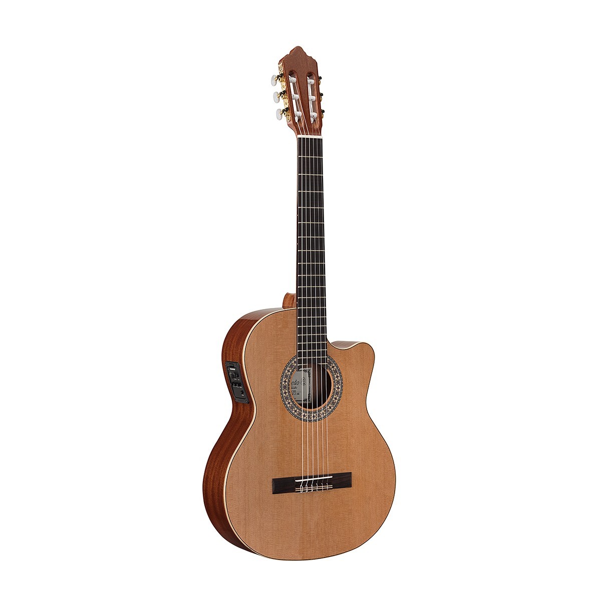 Soundsation Guitarra clásica JULIA 44CG CTE con tapa de cedro macizo y acabado br JULIA 44CG CTE