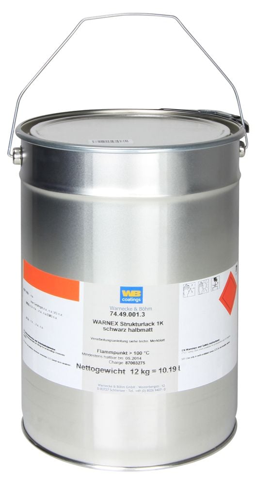 Warnex 013112 Textura pintura Negra 12 kg Warnex 013112