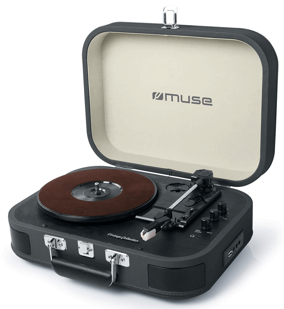 Muse MT-201DG Tocadiscos Bluetooth Encoding USB Negro MT-201DG