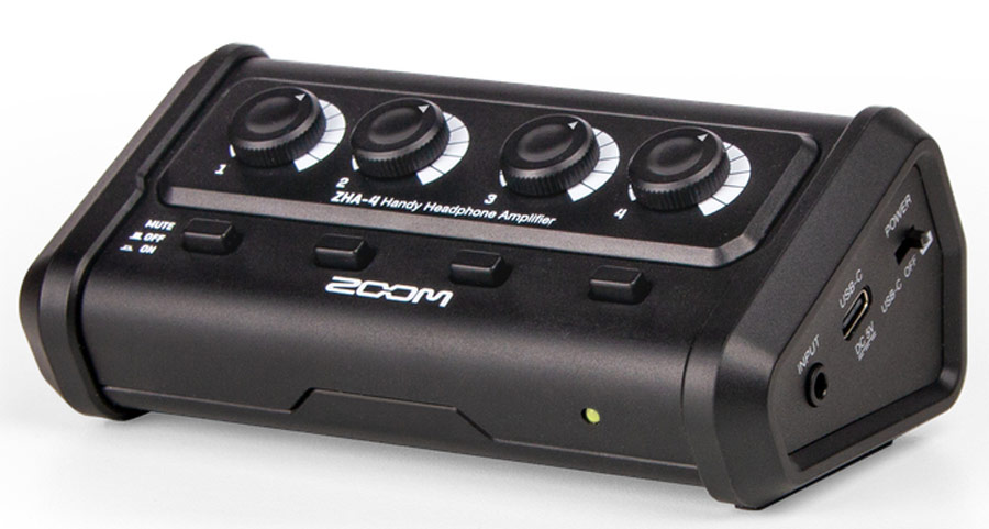 Zoom ZHA-4 Amplificador Portátil para Auriculares de 4 Canales ZHA-4