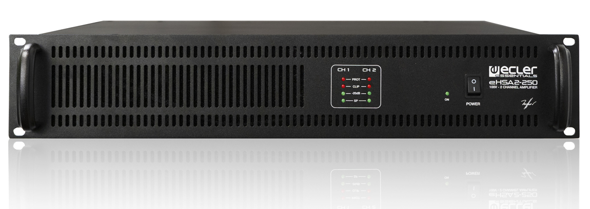 Ecler Amplificador Multicanal de Alta Impedancia 2x250W 100V eHSA2-250
