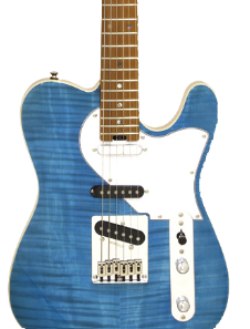 Aria 615Tqbl Guitarra Eléctrica Tc 615-Mk2-Nashville Azul Turquesa Translúcida 615TQBL