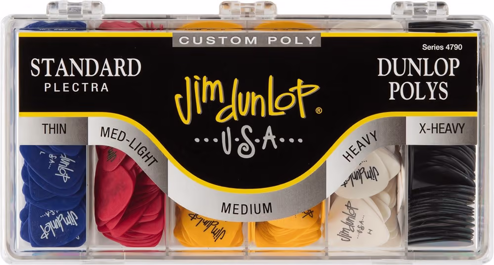 Dunlop Caja De 432 (72X6) Ud. Púas Poly Standard Tear Drop - 6 Medidas ADU4790
