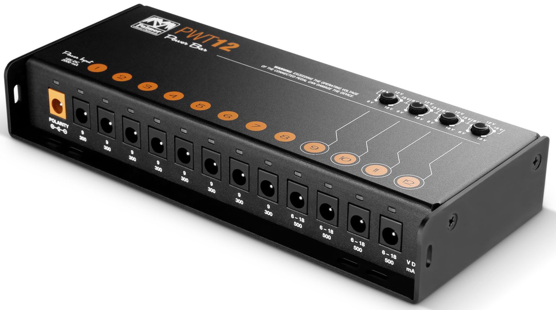 Palmer MI PWT 12 MK 2 Fuente de alimentación de pedalera universal de 12 salidas MI PWT 12 MK 2