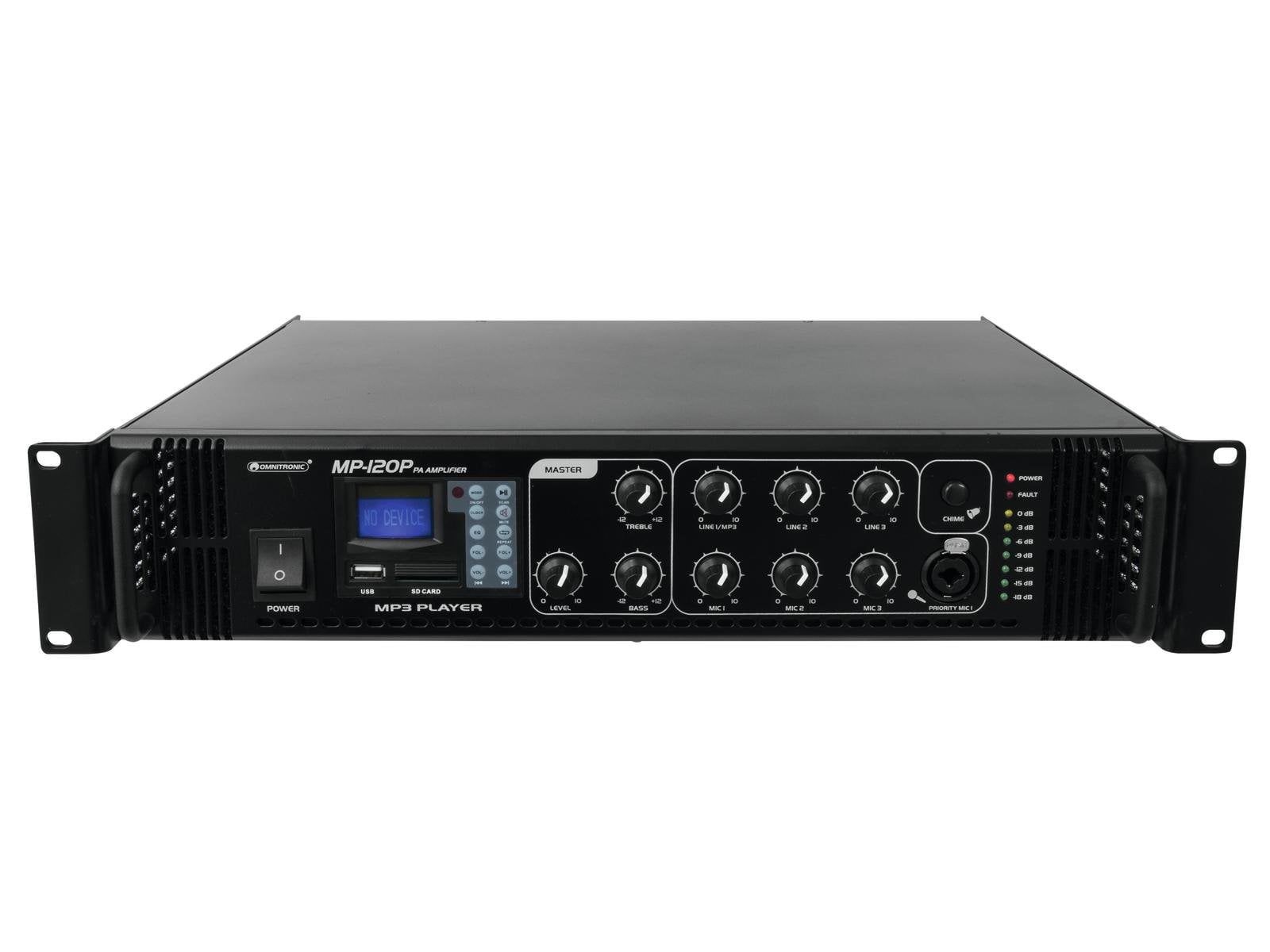 Omnitronic MP-120P Amplificador de mezcla mono PA 120w MP-120P 