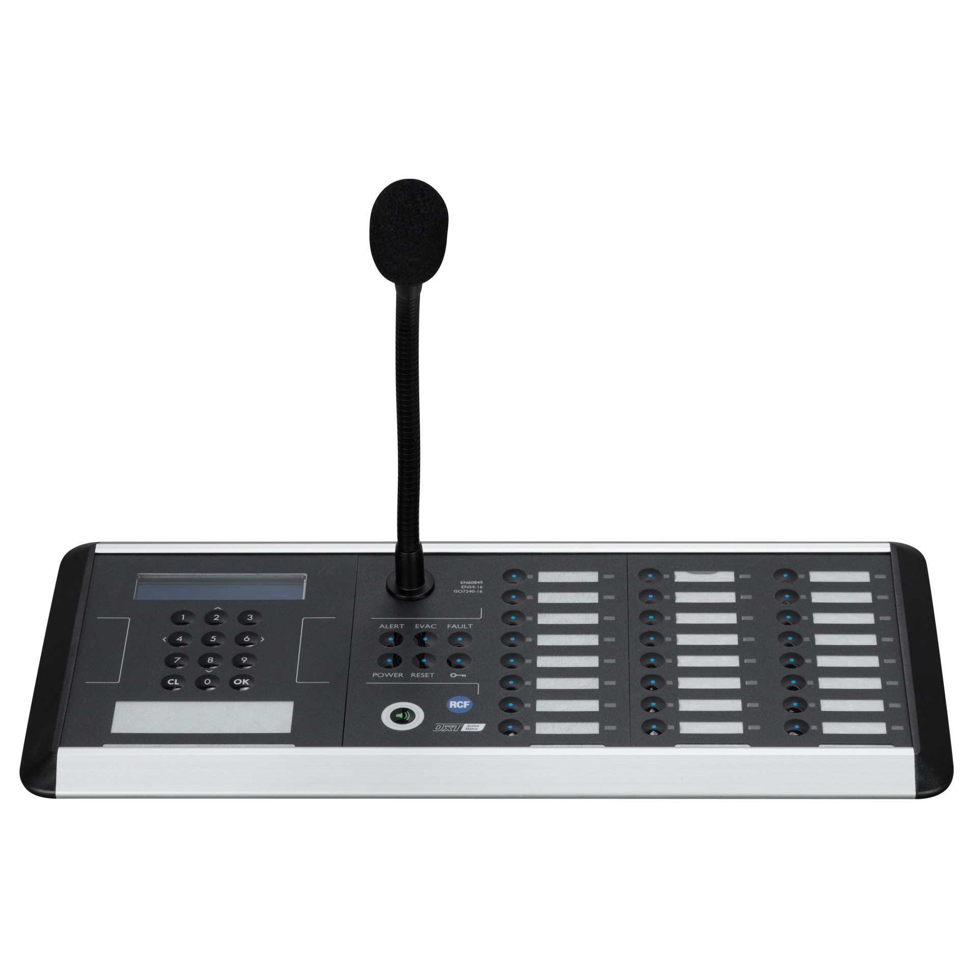 RCF 24 BM 7624D Consola Emergencias con Micrófono BM 7624D