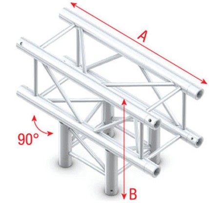 Showtec FQ30035 T-Cross 3-way - 50 cm Pro-30 Square F Truss FQ30035