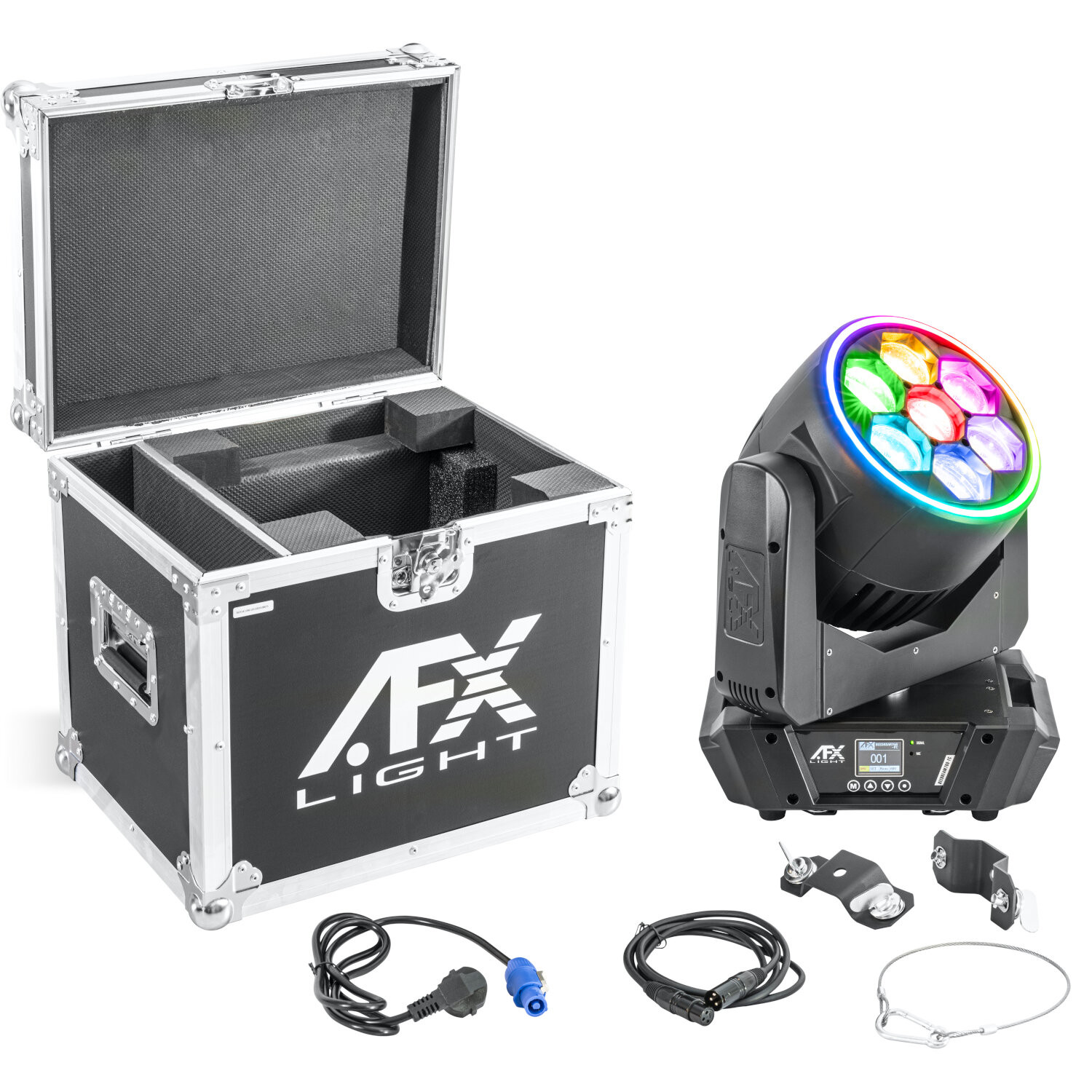 AFX BEEDREAM760-FC Cabeza Móvil Wash 7x 60W RGBW BEE EYE WASH ZOOM +FLIGHT CASE INCLUDE