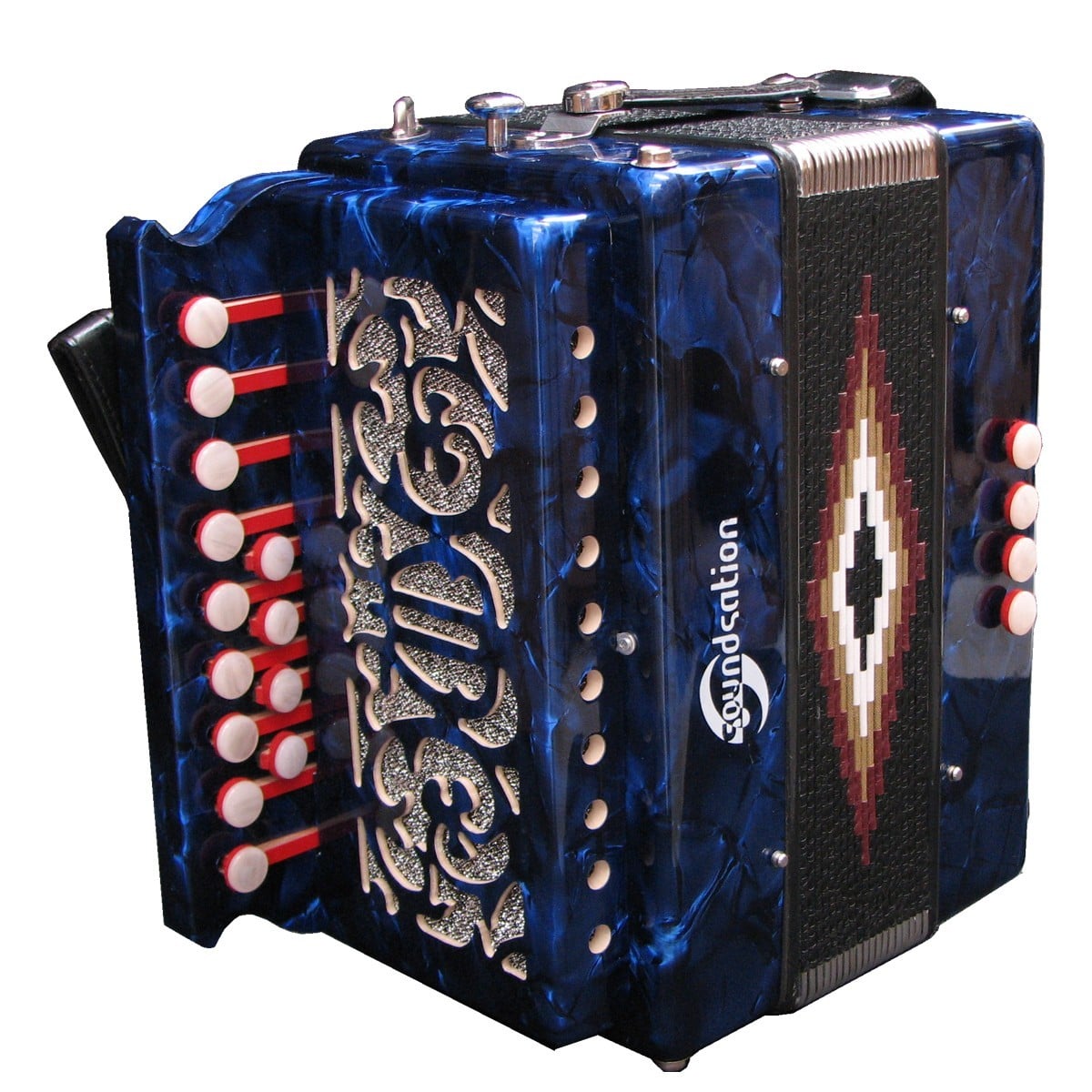 Soundsation Acordeón diatónico de celuloide SAC-1304G-BL G SAC-1304G-BL