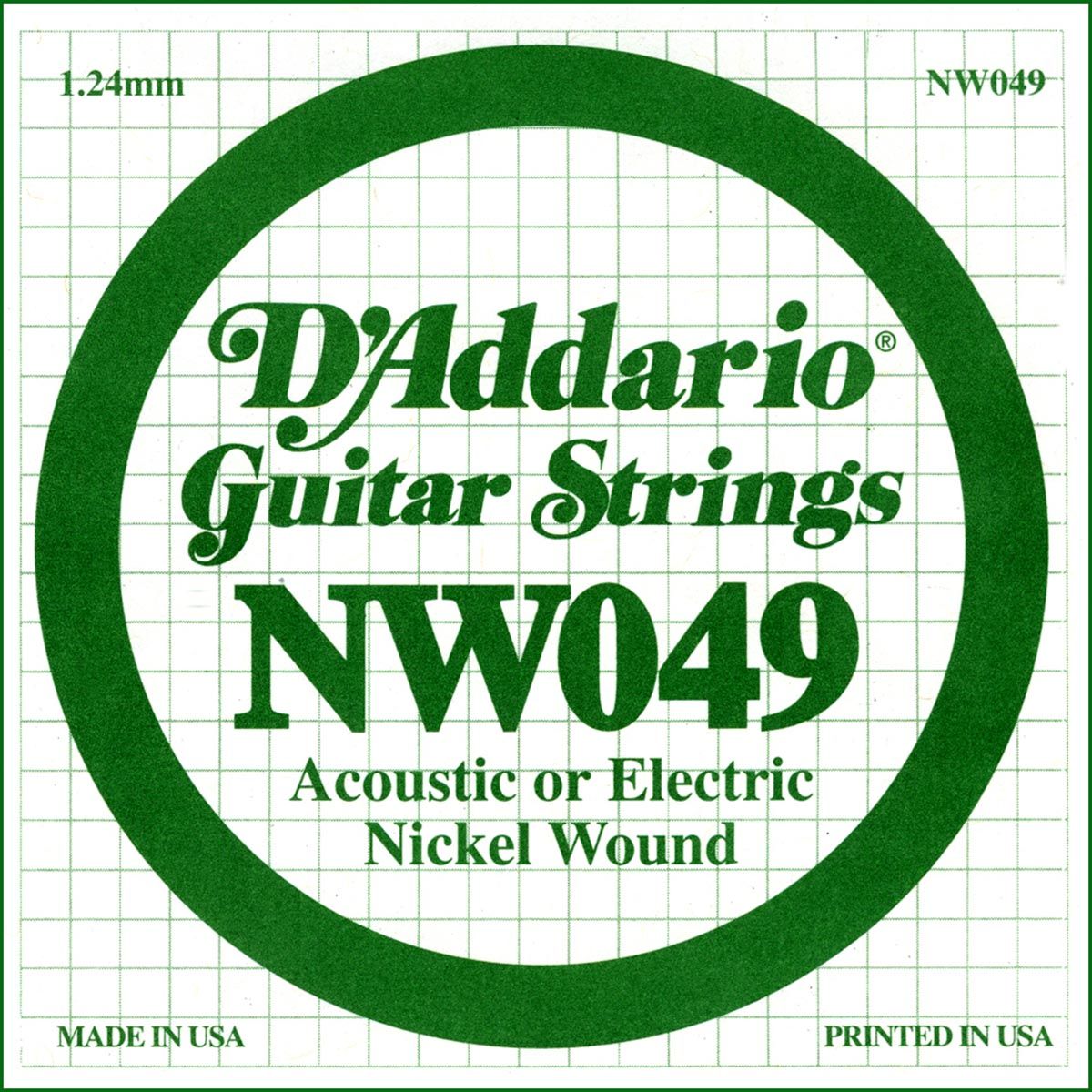 D´addario NW049 Cuerda Suelta para Guitarra Eléctrica NW049