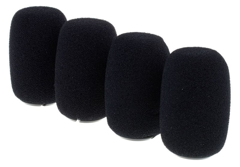 SHURE RK412WS Pack 4 Paravientos negros para flexo Microflex Estándar RK412WS