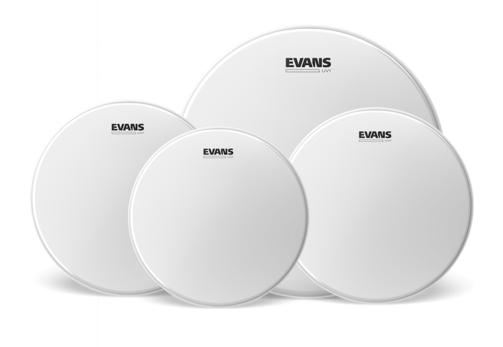 Evans UV1 Pack Estándar Recubierto (12" 13" 16") con Batería de Caja UV1 de 14" UV1 Pack Recubierto (12" 13" 16") con Batería
