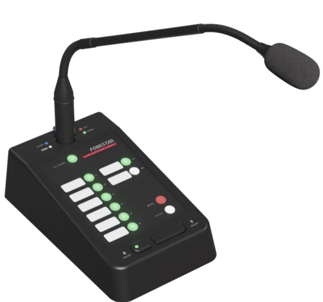 Fonestar ZONEMIC-6 Micrófono de zonas con mensajes grabados para sistema ZONE-6 ZONEMIC-6