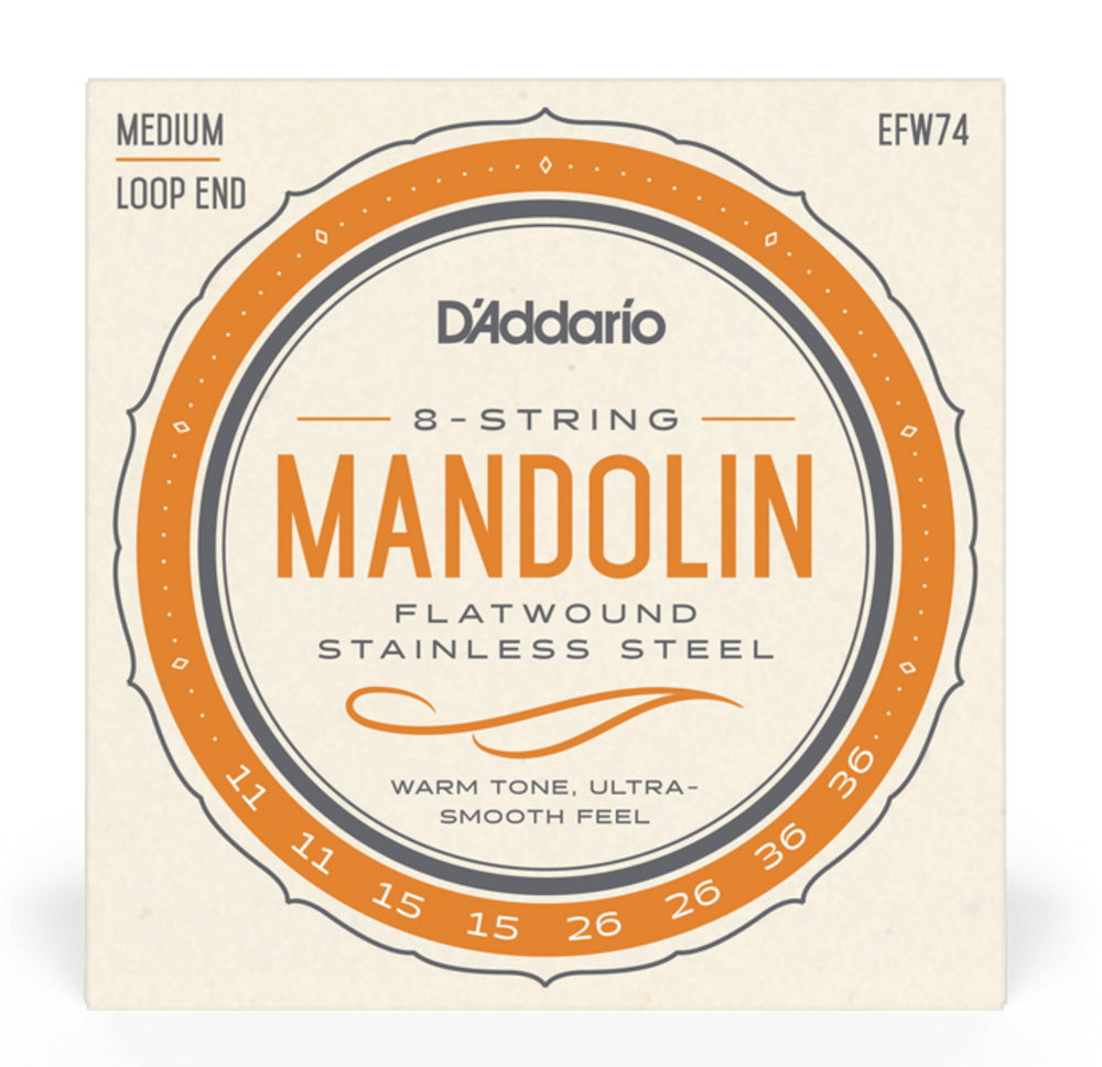 D Addario EFW74 Juego de Cuerdas de Mandolina de Calibre Medio EFW74