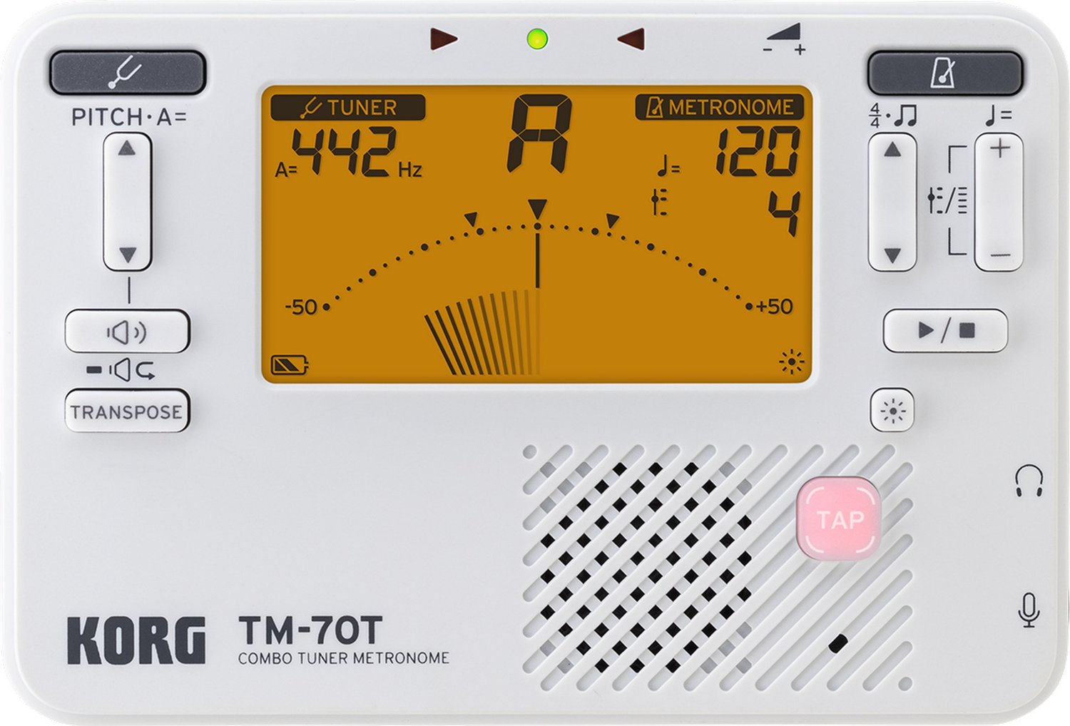 Korg TM-70T WH Afinador Cromático TM-70T WH