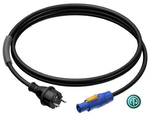 PROCAB Cable Alimentación Schuko Macho Powercon Macho 1,5 m Cable Alimentación Schuko Macho Powercon Macho 1,5